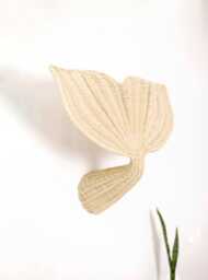 Big Tail Whale, Underwater Wicker Animal, Coastal Beach House Wall Decor, Nautical Office Humpback Whale