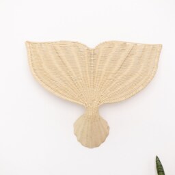 Big Tail Whale, Underwater Wicker Animal, Coastal Beach House Wall Decor, Nautical Office Humpback Whale - thumbnail 2