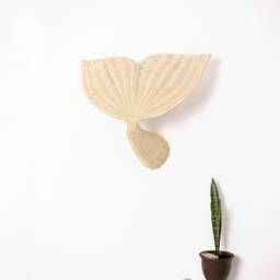 Big Tail Whale, Underwater Wicker Animal, Coastal Beach House Wall Decor, Nautical Office Humpback Whale - thumbnail 3