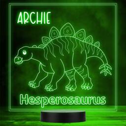 Kids Hesperosaurus Dinosaur Fan Cute Led Personalised Gift Night Light - thumbnail 1
