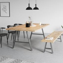Industrial Table Legs - A-Frame Design Box Section Steel, Various Sizes & Finishes - Pair - thumbnail 3