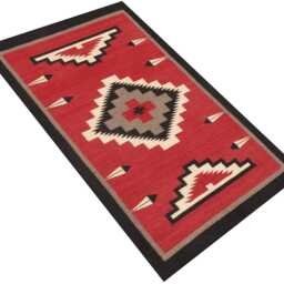 Custom Handwoven Wool Kilim Rug Southwest Tribal Design, Geometric Carpet - thumbnail 4