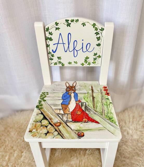 Personalized Boy's Chair - Hand-Painted Children's Gift - image 1