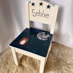 Personalized Boy's Chair - Hand-Painted Children's Gift - thumbnail 3