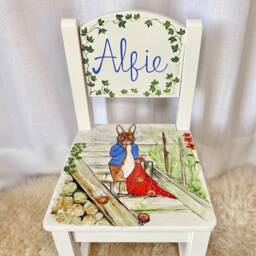 Personalized Boy's Chair - Hand-Painted Children's Gift - thumbnail 3
