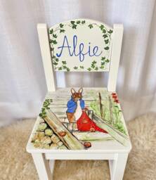 Personalized Boy's Chair - Hand-Painted Children's Gift - thumbnail 1