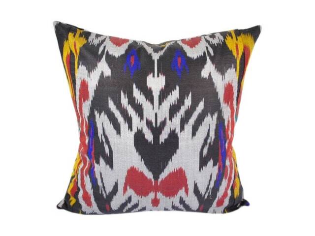 Hand Dyed Ikat Pillow Cover - image 1