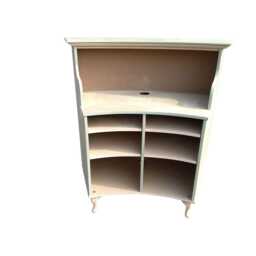 Curved Panel Detail Unpainted Reception Desk - French Style Shabby Chic - thumbnail 2