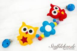 stroller Chain Owl Babies Wool Felt Baby Carriage Play Buggy Toy Pendant Accessories - thumbnail 1