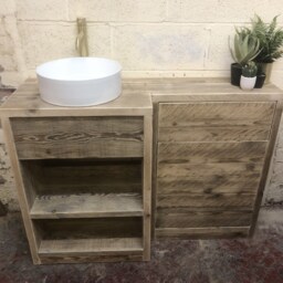 Oxford Combination - Handmade Reclaimed Timber Bathroom Furniture - thumbnail 2