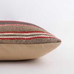 Vintage Turkish Kilim Pillow Cover Handwoven Wool Throw - 16x16 - thumbnail 4