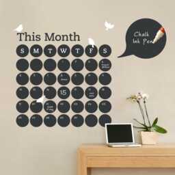 Daily Dot Chalkboard Wall Calendar - Vinyl Decal - thumbnail 1