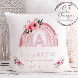Godmother Cushion - Printed White Super Soft- Forever Grateful I Will Be, That You Were Chosen Just For Me - thumbnail 3
