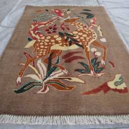 3x4 Ft Kazak Afghan Animal Art Rug, Brand New Luxury Rug, Medallion Geometric Area Livingroom Accent Rug - thumbnail 2