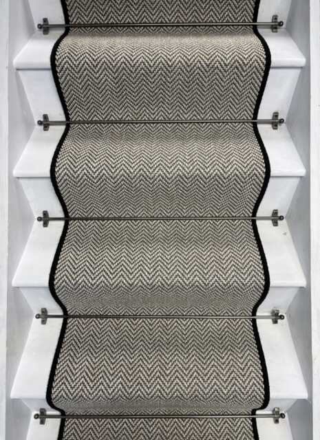 Herringbone Java Stair Runner With 100% Wool Edge - image 1
