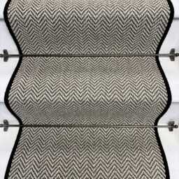 Herringbone Java Stair Runner With 100% Wool Edge - thumbnail 2