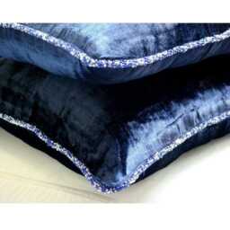 "Throw Pillow For Bed Navy Blue Decorative 24""x24""/26""x26" - thumbnail 3