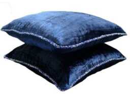 "Throw Pillow For Bed Navy Blue Decorative 24""x24""/26""x26" - thumbnail 2