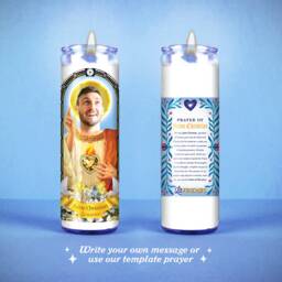 Custom Photo Prayer Candle Personalized Funny Gift - thumbnail 2