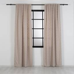 Beige Pom Curtains - Custom Linen Look Drapes With Blackout Option - thumbnail 2