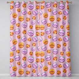 Cute Halloween Donuts Pumpkin Lollipop Seamless Pattern Blush Pink Background Readymade Eyelet Ring Top Thermal 100% Blackout Curtains - thumbnail 2