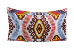 Ikat Velvet Throw Pillow - thumbnail 1