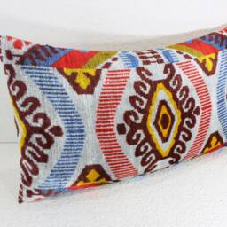 Ikat Velvet Throw Pillow - thumbnail 2
