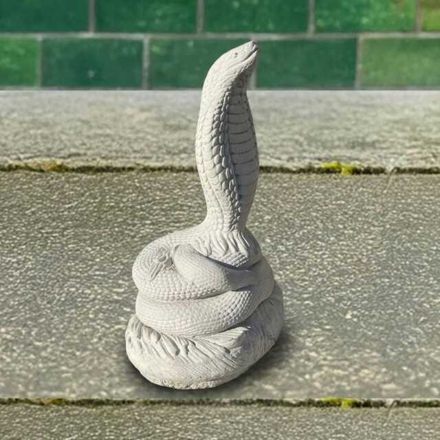 Handmade King Cobra Sculpture Concrete Snake Statue Exotic Reptile Ornament Garden Decor Outdoor Figurine Stone Lover Gift - image 1