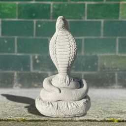 Handmade King Cobra Sculpture Concrete Snake Statue Exotic Reptile Ornament Garden Decor Outdoor Figurine Stone Lover Gift - thumbnail 3