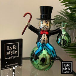 Mr Monops - Sculpture Pop Art Statue Alec Monopoly Inspired Chrome Money Bags Richie Rich Scrooge Mcduck Bear