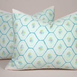 Hand-Dyed Shibori Silk Pillow Cover Vintage Kimono Accent - thumbnail 4