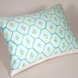 Hand-Dyed Shibori Silk Pillow Cover Vintage Kimono Accent - thumbnail 3