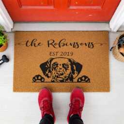 Personalized Dog Doormat, Custom Dalmatian Welcome Mat, Housewarming Gift, New Home Mom Funny Door Pet Decor - thumbnail 4