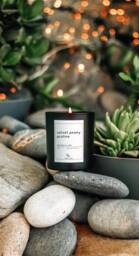 Velvet Peony & Praline Soy Candle Vegan Floral Birthday Gift For Her Aromatherapy Eco-Friendly Home Decor Autumn Christmas