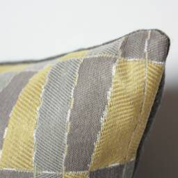 Gray & Yellow Pillow Cover, Yellow Pillow, Gray Carnegie Fabrics, Modern Geometric Cover - thumbnail 2