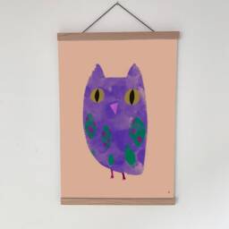 Owl/ Poster/ Artprint/ Print/ Gift/ Wall Decoration/ Wallart/ Illustration/ Graphics/ Living Room/ Interior/ Boho/ Hygge/ - thumbnail 2