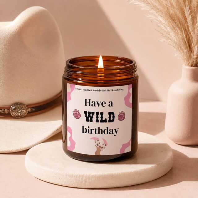 Cowgirl Birthday Candle Gift - Have A Wild Western For Her Party - image 1
