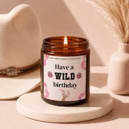 Cowgirl Birthday Candle Gift - Have A Wild Western For Her Party