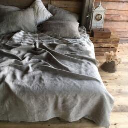 Natural Linen Cover, Textured Linen Throw, Light Blanket, Daybed Blanket, Summer European - thumbnail 2