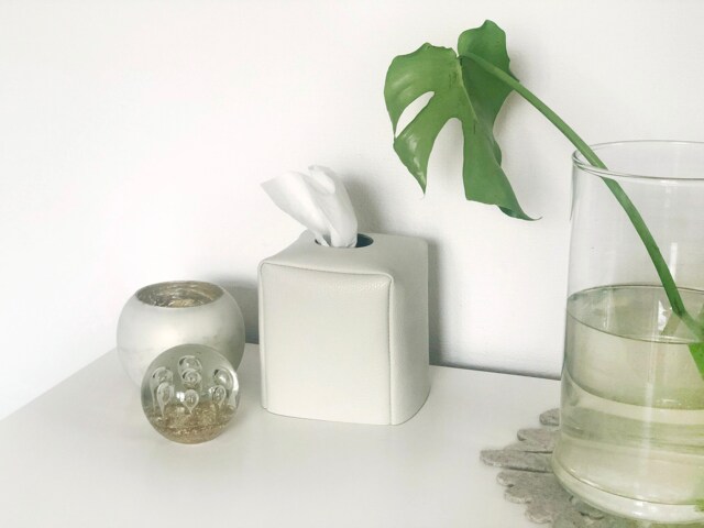 Tissue Box Cover Square/Vegan Leather Napkin Holder Modern - image 1