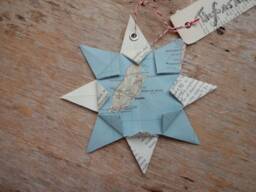 Isle Of Man, Upcycle Origami Map Ornament, Home Decor, Wall Art, Road Map, Vacation, Christmas, Holiday, Wedding, Graduation, Moving, Gift - thumbnail 1