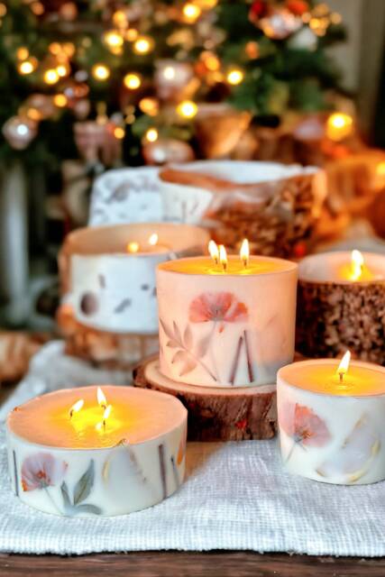 xl Large 3 Wick Candle, Christmas Candle Gift, Festive Spice Scent, Festive Gift Idea For Her, Holiday - image 1