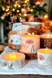 xl Large 3 Wick Candle, Christmas Candle Gift, Festive Spice Scent, Festive Gift Idea For Her, Holiday - thumbnail 1