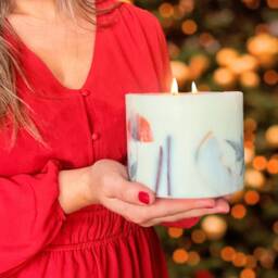xl Large 3 Wick Candle, Christmas Candle Gift, Festive Spice Scent, Festive Gift Idea For Her, Holiday - thumbnail 3