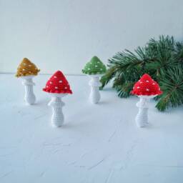 Mushroom Baby First Toy, Woodland Shower Gift Idea, Toadstool Nursery Decor, Welcome - thumbnail 4