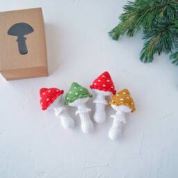 Mushroom Baby First Toy, Woodland Shower Gift Idea, Toadstool Nursery Decor, Welcome - thumbnail 3