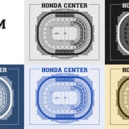 Vintage Honda Center Anaheim Ducks Line Drawing Art Print - thumbnail 3