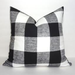 Buffalo Check Pillow Cover, 100% Cotton, Various Colors - thumbnail 3