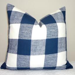 Buffalo Check Pillow Cover, 100% Cotton, Various Colors - thumbnail 2