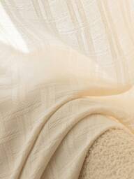 Yash Sheer Curtain, Natural Custom Curtain Panel, Livingroom Door Extra Long 1Pc - thumbnail 1